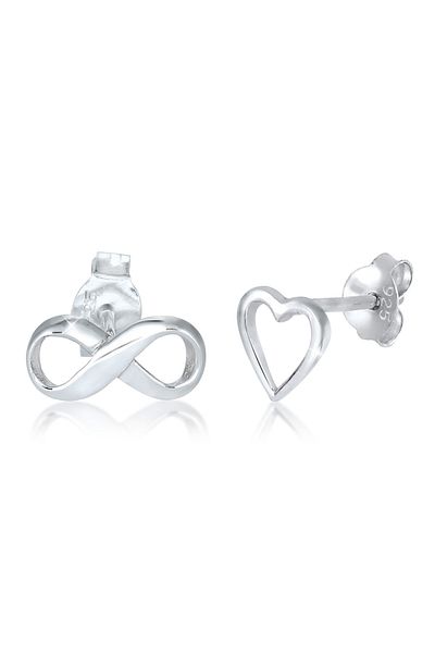 ELLI Ohrringe Stecker Herz Sonsuzluk Sembolü Liebe 925er Silber