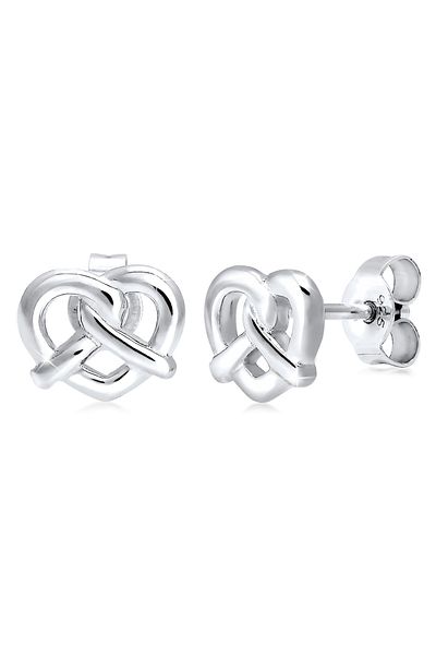 ELLI Ohrringe Brezel Herz Liebe Silber