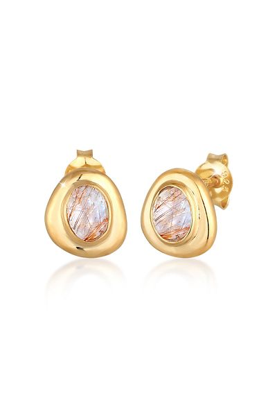 ELLI Ohrringe Quarz Edelstein Engelshaar Elegant 925 Silber