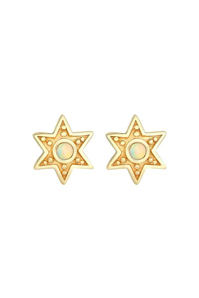 ELLI Ohrringe Stern Astro Opal Vintage Style 925 Silber