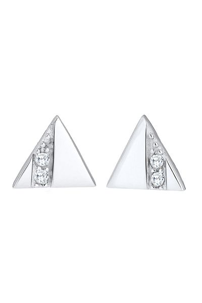 ELLI Ohrringe Dreieck Zirkonia Geo Trend 925 Silber