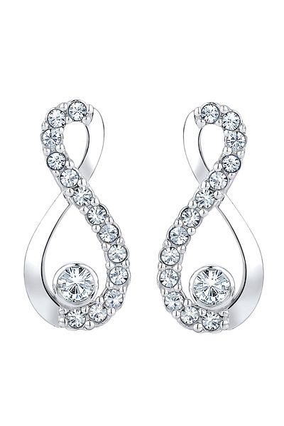 ELLI Ohrringe Infinity Kristalle 925 Silber