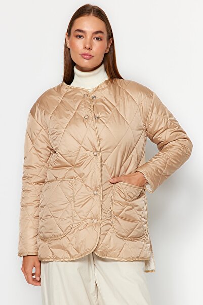 Trendyol Collection Norkový prémiový oversize oboustranný voděodpudivý prošívaný kabát TWOAW24MO00112