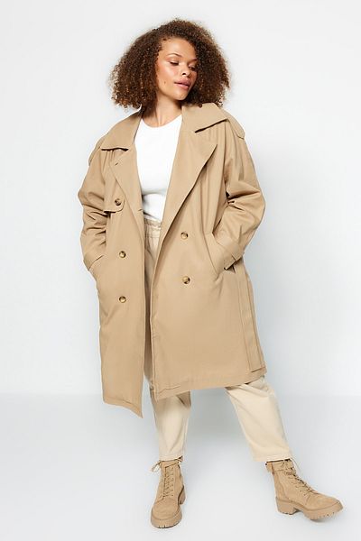 Khaki overcoat women's outlet