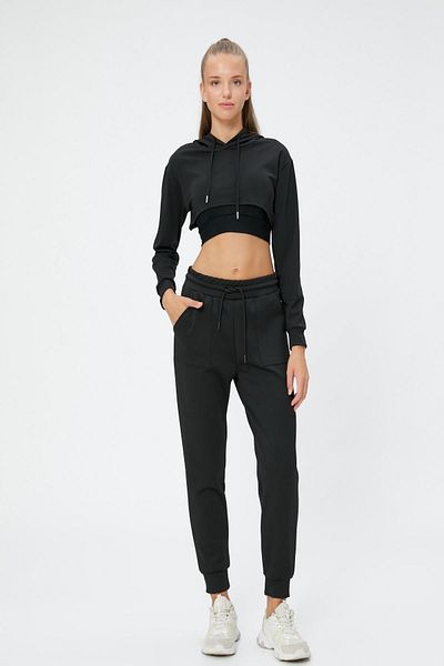 Koton Women's Black Sweatpants 3WAK40386NK