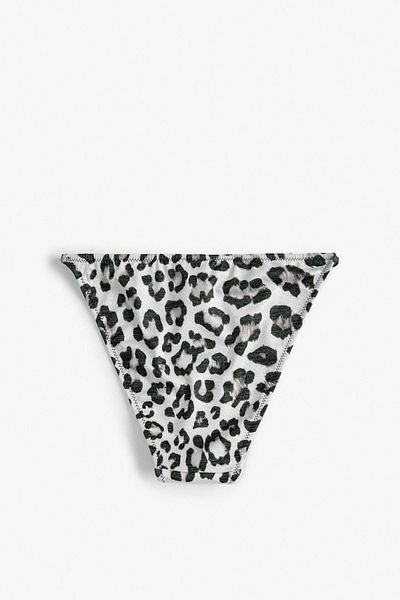 Koton Damen-Bikinihose mit Leopardenmuster