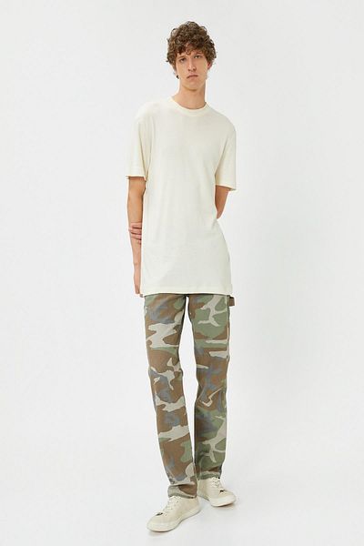 Koton Khaki-gemusterte Herrenjeans