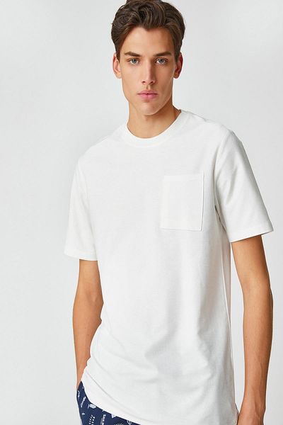 Koton Men's Ecru T-Shirt