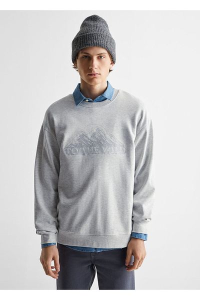 Mango Teen Gray Sweatshirt for Children