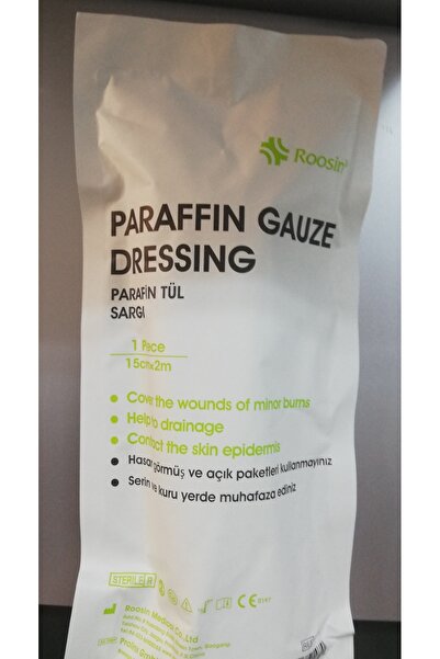 ROOSİN Parafin Tül Sargı 15 cm x 2 m Yara Ve Yanık Bakım Örtüsü