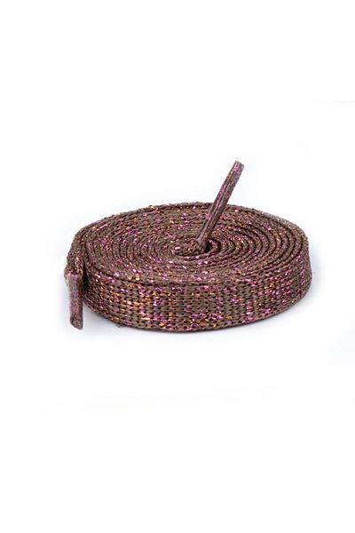 AiryFooT Khaki Lilac Glitter 120 Cm Glitter Flat Laces, Boots, Sports, Converse, Daily Shoe Laces