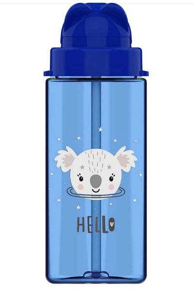 Gıpta Cool-J Cute Pet Water Bottle with Straw 500CC Fuchsia-Blue Rabbit