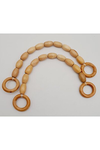 angel çanta aksesuar إكسسوار حقيبة Angel مقاس 17 مم من الخرز الخشبي البيضاوي ...