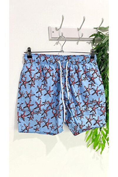 MY SEA شورت سباحة قصير منقوش بنجمة البحر K-231 (يمكن تركيبه بين الأب والابن)