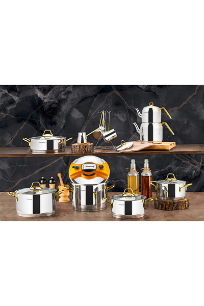 Evimsaray FİORE 18 PARÇA ÇEYİZ SET ALTIN