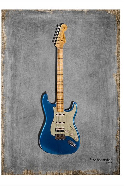 Bedeko Fender Gitar Art Mdf Poster 25cm X 35cm