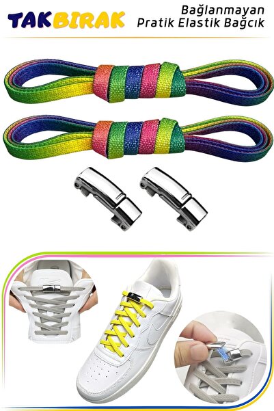 Foottab Takbırak Mıknatıslı Lastikli Ayakkabı Bağcığı, Akıllı Bağcık, Çocuk, ...