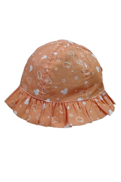 Kitti KITTI BABY GIRL FEDER HAT 1-3 YEARS OLD HEAD CIRCLE 48-50 CM ORANGE