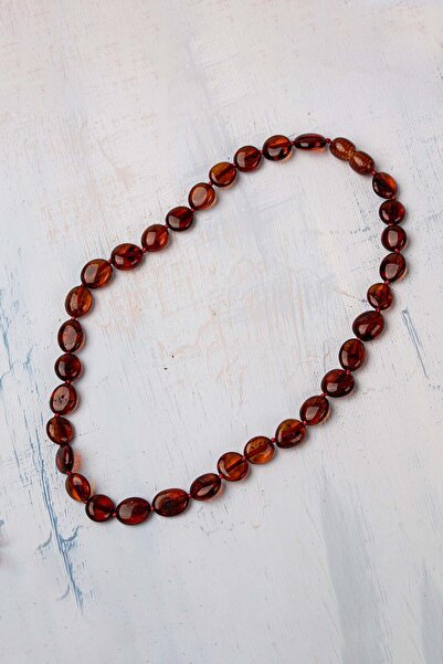 Deniz Doğal Taş Sertifikalı Organik Bebek Kehribar Diş Kolyesi