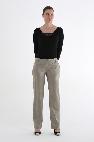 Balizza BLZ-SILVERY FABRIC NORMAL WAIST BELT ACCESSORIES CHINO PANT