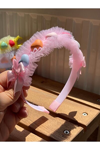 SUBU TASARIM Coroană cu pieptene în formă de inimă roz SBT1717