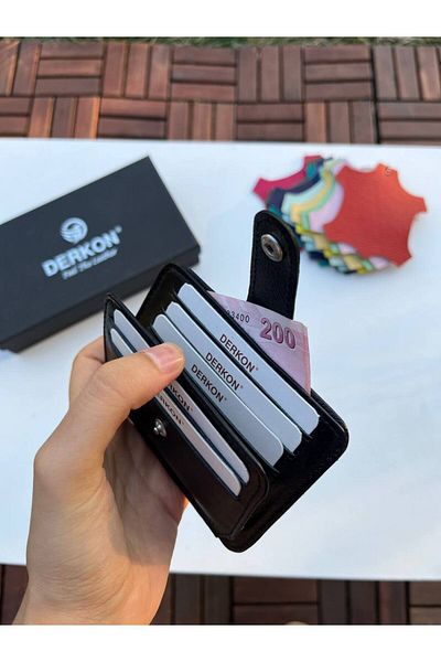 DERKON 100% GENUINE LEATHER OUTDOOR CARD HOLDER