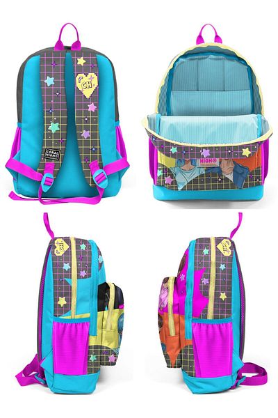 Coral High Rucsac Blue Anime pentru școală primară și zilnică - Fată