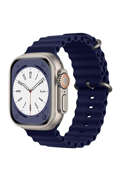 Alstrap Watch Seri 2/3/4/5/6/7/8/se 42mm-44mm-45mm-49mm Uyumlu Ocean Band Sil...