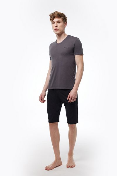 Malabadi Ανδρικό σορτς Anthracite V-Neck Σετ πιτζάμες 6023