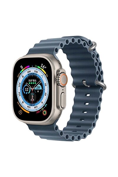 Alstrap Apple Watch Seri 2/3/4/5/6/7/8/se 38mm-40mm-41mm Uyumlu Ocean Band Si...