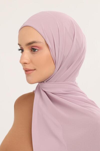 Altobeh Ready Practical Luxury Interlocking Elastic Boned Chiffon Shawl Powder