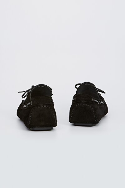 Valmenti Rachele Ανδρικά μαύρα σουέτ παπούτσια από γνήσιο δέρμα Loafer