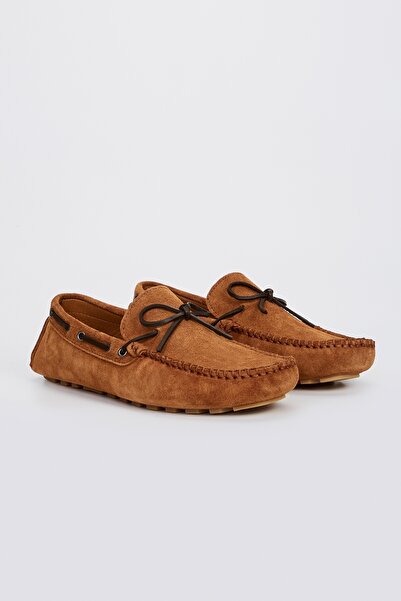 Valmenti Мъжки мокасини от естествена кожа Rachele Whisky Suede