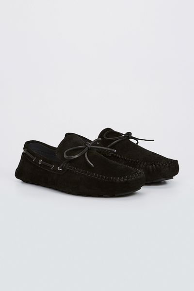 Valmenti Rachele Men's Black Suede Genuine Leather Loafer Shoes