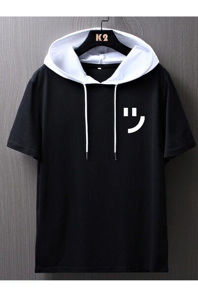 İmpavido Tricou oversize cu glugă imprimat