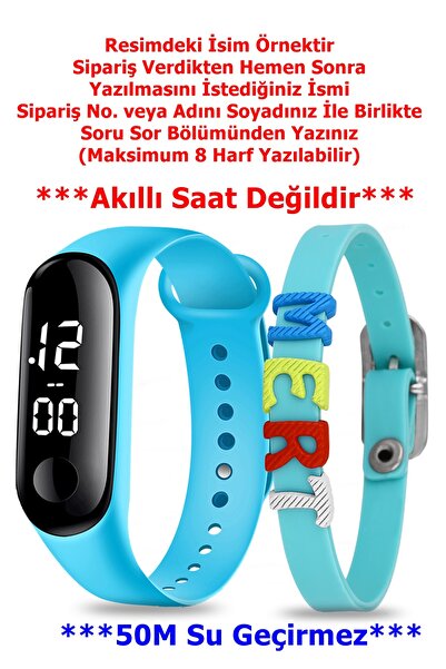 Ct Çocuk Saati-Dokunmatik Led Kız Erkek Çocuk Kol Saati-İsme Özel Bileklik -5...