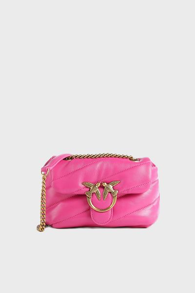 PİNKO Pinko-Tasche aus echtem Leder mit Kettenriemen und Metalllogo 100040   A0F2 N17Q
