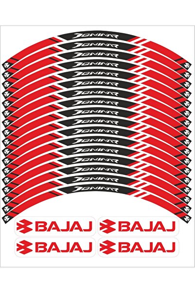 MOTOSEPETİM BAJAJ DOMİNAR 250 JANT ŞERİDİ DOMİNAR YAZILI JANT ŞERİDİ KIRMIZI ...