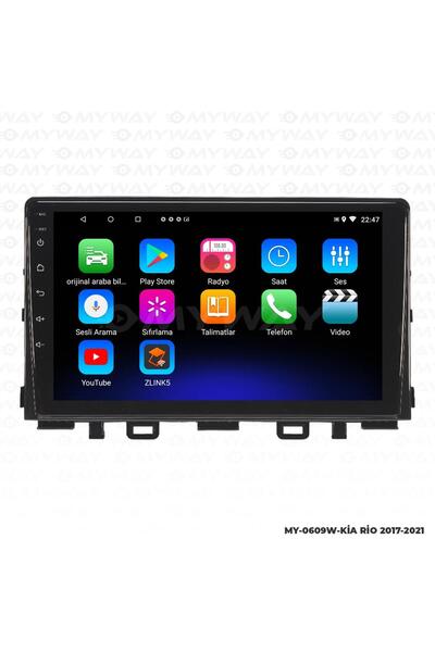 MYWAYY KİA RİO ANDROİD 12 MULTİMEDYA CARPLAY 2GB RAM+32GB HDD 2017-2021 NAVİG...