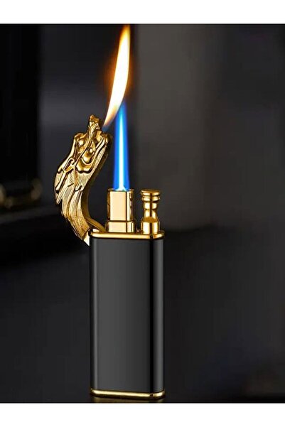 HK GİFT SHOP benzersiz parti aydınlık Jet alev çakmak yaratıcı ejderha şekli ...