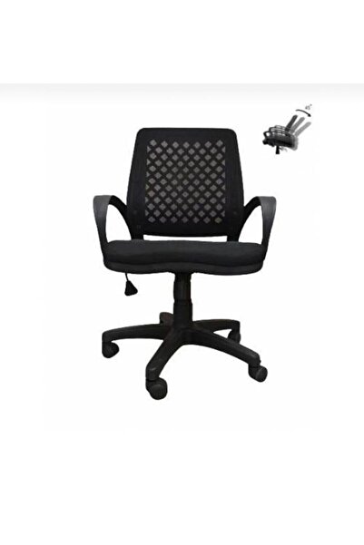 ÖZKAN OFİS MOBİLYALARI Siyah Fileli Plastik Yönetici Ofis Büro Bilgisayar Çal...