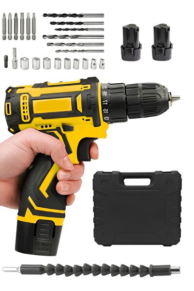 DYNAMİC MAX GERMAN 88 Vf Çift Akülü Metal Şanzıman 24 Parça Akülü Vidalama Şa...