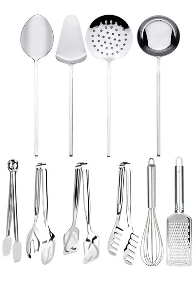 Homerest Pratik Ev Gereçleri Seti Servis Maşa Seti Kepçe Kevgir Seti Spatula ...