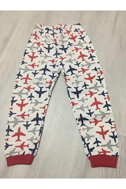 Süpermini Super Mini Baby Supermini 66-50-23 Airplane Patterned 2-Piece Men's Pajama Set 4-6 Years