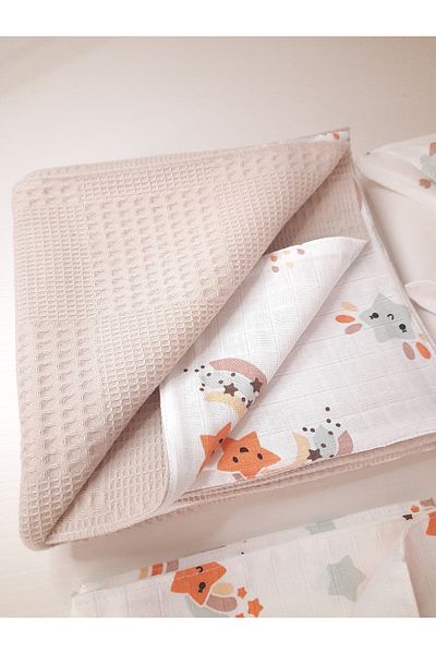 Heybe Waffle / Muslin Baby Pique Set