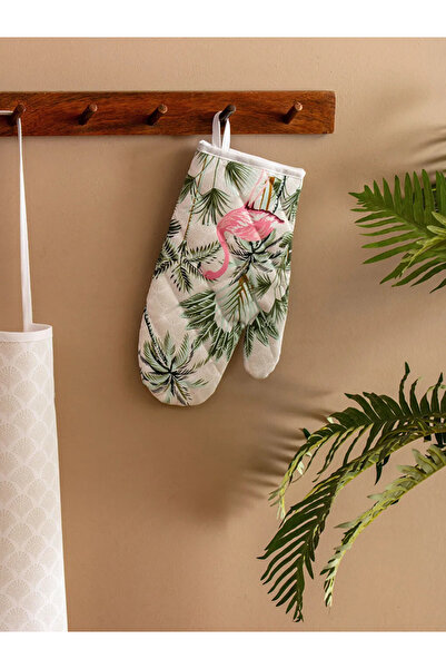 SHIVA Gift & More Multicolored Flamingo Printed Oven Mitts