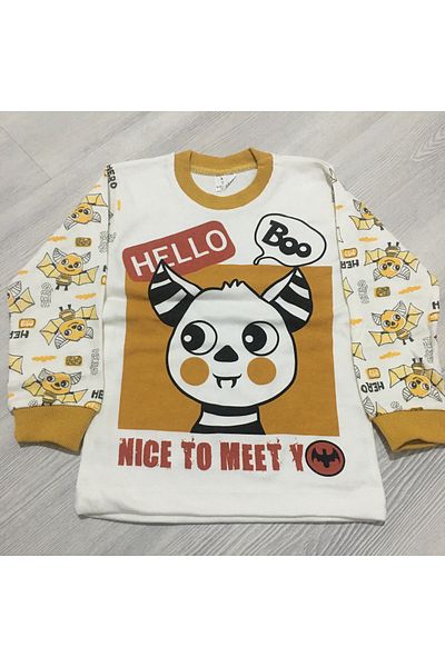 Süpermini Super Mini Baby Supermini 69-00-23 Raccoon Patterned 2-Piece Girl's Pajama Set 4-6 Years