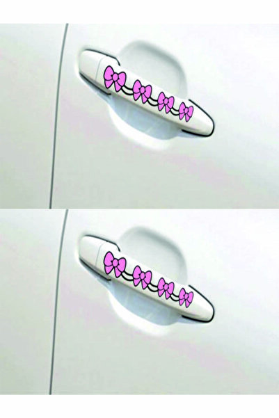 BENİMSER REKLAM 4 Adet Set Sevimli Hello Kitty Kapı Kolu Oto Araba Aksesuar S...