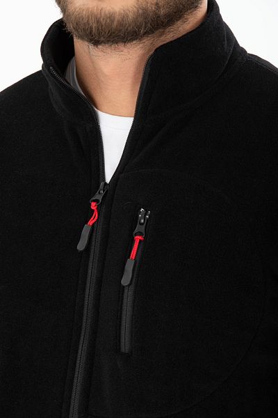 Four Man Men's Black Fleece Three-Pocket Softshell