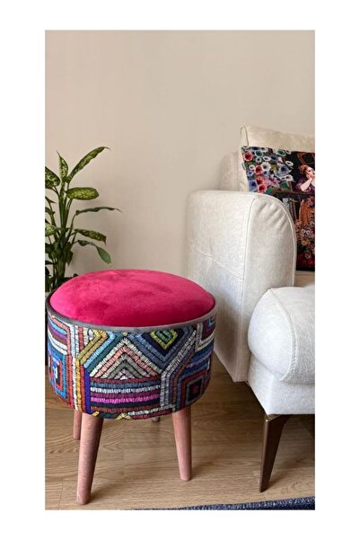 Kargolagelsin Etnik Mor Desenli Otantik Puf Koltuk